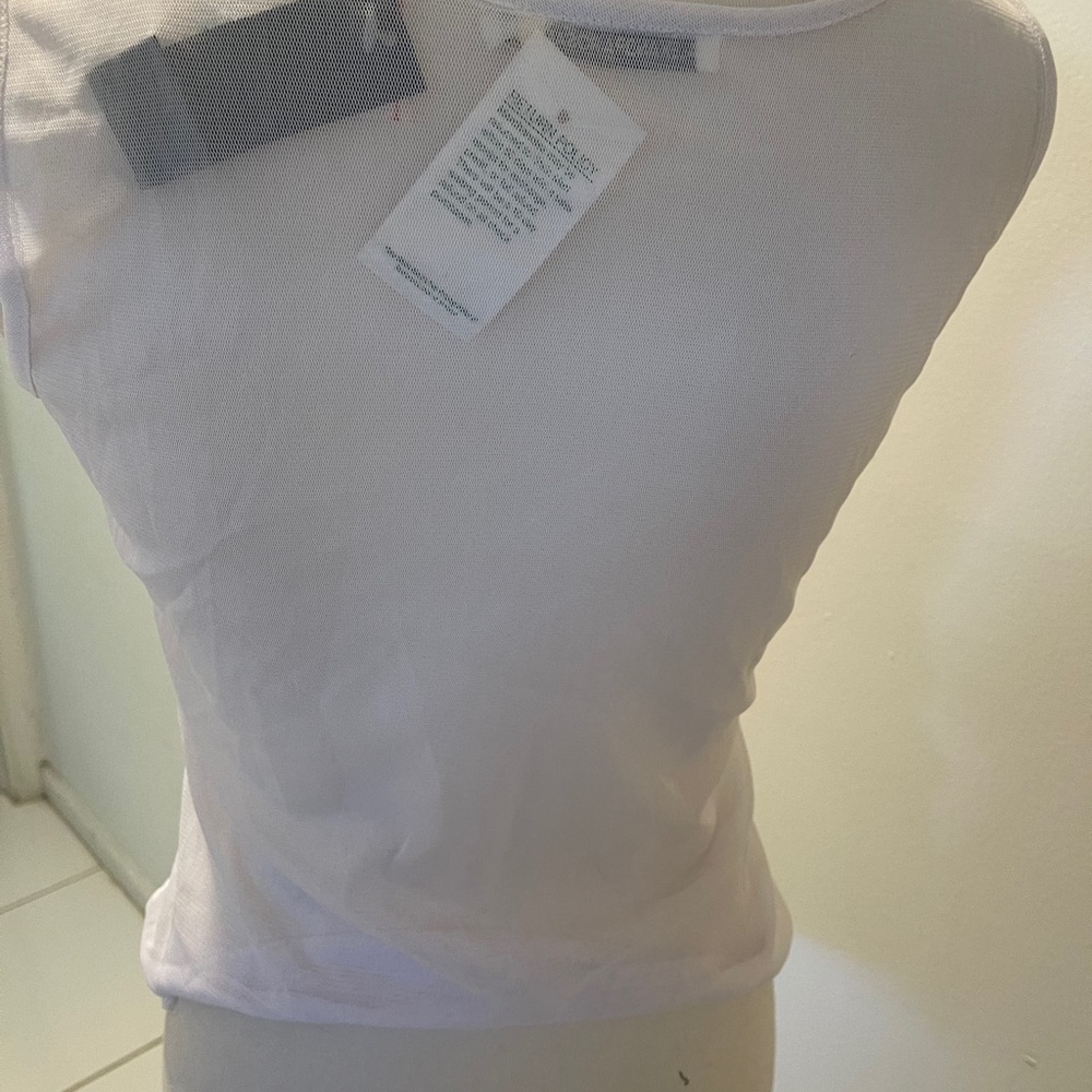 NWT Alexander Rosati Sequins & Pearls Sheer Top M - Picture 5 of 7